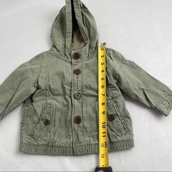 Baby Gap army green hooded lightweight jacket - Picture 3 of 5